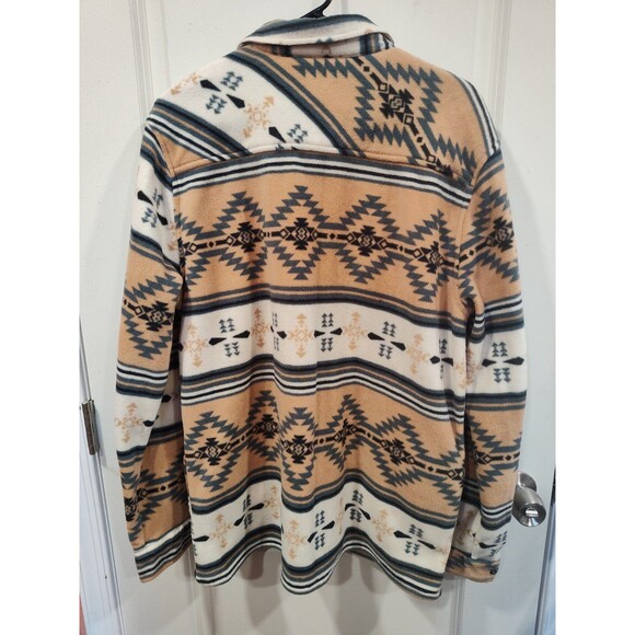 Men's Simply Southern Aztec Fleece Long Sleeve Button Down Jacket - Picture 2 of 7